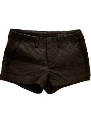 Pantalones cortos acolchados de cuero negro RAG & BONE NUEVOS SIN ETIQUETAS Foto 1 de 4