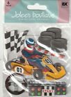 Vintage Jolee&#39;s Boutique 3D Stickers GO CARTS Racing Theme 73449 Fast FREE Ship!