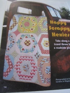 Happy Scrappy Hexies Quilt Pattern; removed from magazine; Smoke-free - Picture 1 of 2
