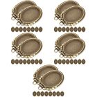 50 Pcs Open Bezels for Resin Bead Tray Jewelry Making Base Oval