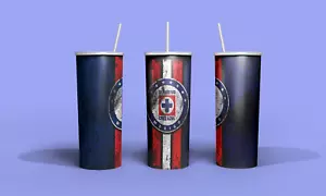 CLUB SPORORORTO CRUZ AZUL 20oz Trinkbecher mit Box, Deckel und Strohhalm - Bild 1 von 1
