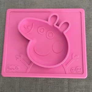 ezpz Peppa Pig Toddler Pink Reusable Bowl Placemat Tray Silicone Suction - Picture 1 of 8