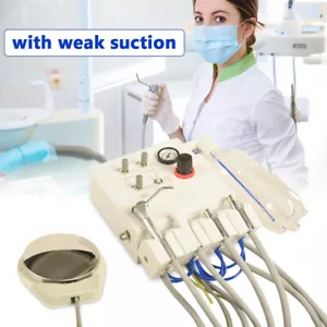 4H Portable Dental Turbine Unit Water Bottle Work Weak Suction & Compressor DE - Bild 1 von 9