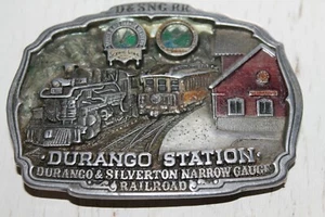 Vintage 1987 Durango Silverton Station Railroad Buckle - Picture 1 of 7