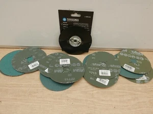 SONNENFLEX 125MM GRINDER SANDING BACKING PAD + 12 MIXED VSM INOX FIBRE DISCS - Picture 1 of 1