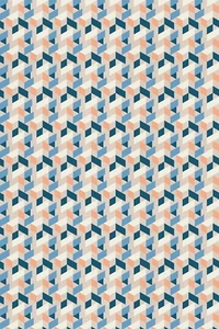 Dekostoff bedruckte Leinenoptik, Emil, B&B Fabrics, Rhomben, bunt, 140 cm - Bild 1 von 1