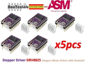 5pcs Stepstick DRV8825 Stepper Motor Driver Reprap RAMPS ENVIO RAPIDO - Imagen 1 de 6