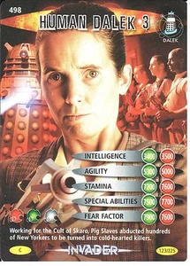 DR WHO INVADER CARD 498 HUMAN DALEK 3 - MINT !! - Picture 1 of 1