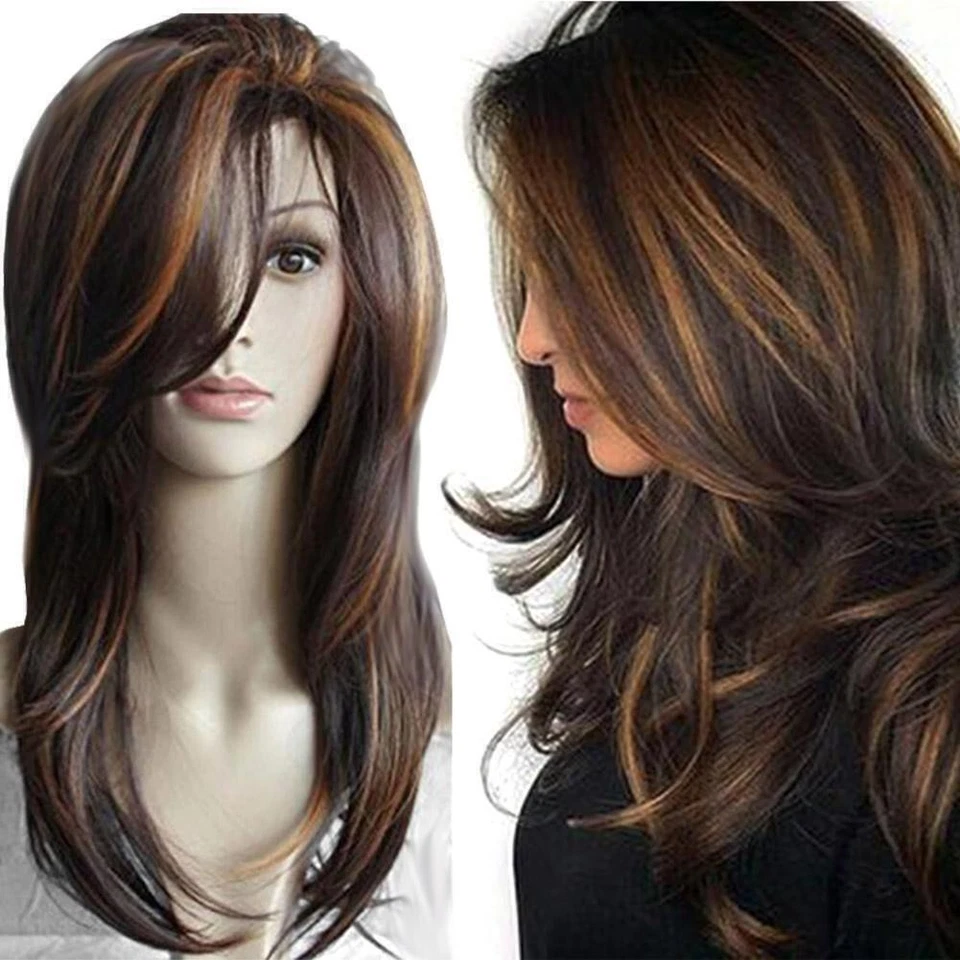 NAVPLUS Wie Echthaar! Neu Damen Lang Ombre Perücken Mode Gewellt Perücke Cosplay Wig !!