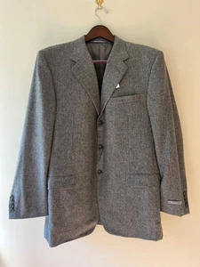 NWT Hickey Freeman Men's Gray Wool Flannel 2 Piece Suit 44R Waist 38 Made in USA - Picture 1 of 19
