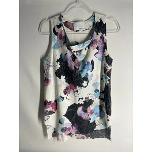 Canotta 31 Phillip Lim seta floreale orlo grezzo taglia 2 small donna - Foto 1 di 7