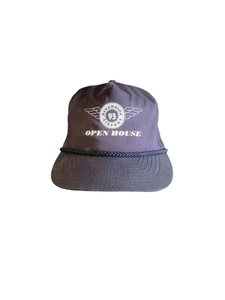 VINTAGE Riverside Airport Mütze Kappe Riemen hinten schwarz Open House Promo Herren 90er - Bild 1 von 6