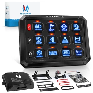 12 Gang Switch Panel ON/OFF Blue LED Light Circuit Control Relay System Box 12V - Bild 1 von 15