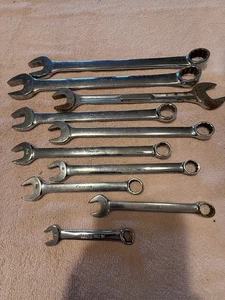 Lot Of 10 Snap-On Wrenches..9-Combination & 1- Double Open End.. L@@K - Picture 1 of 11