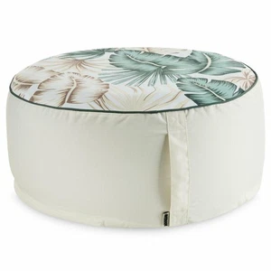 Puff Bodenkissen Pouffe Sitzkissen Sitzhocker 53x23 cm Beige Garten Dekoration - Bild 1 von 5