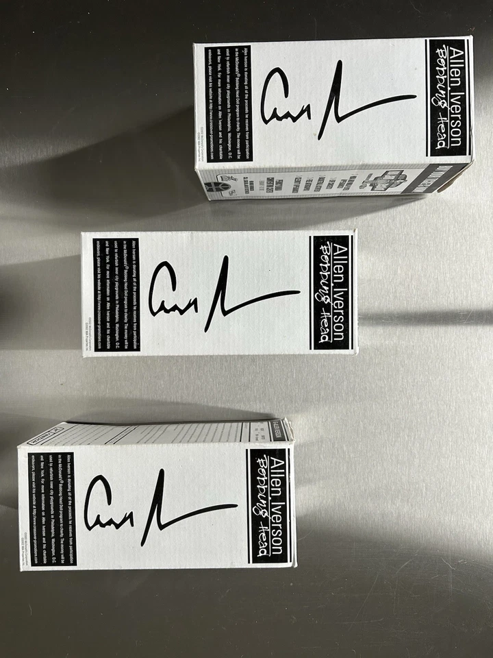 3-Allen Iverson 2002 Bobblehead blu,bla, wh uniform, McDonalds Bobbing Head Doll - Image 1 of 4