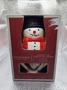 Snowman Scented Electric Outlet Wax Warmer Sonoma Christmas - Picture 1 of 4