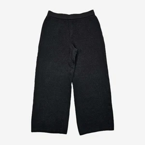 St John CAVIAR Pants Womens 4 Santana Knit Elastic Waist Wide Leg Stretch Capri - Picture 1 of 9