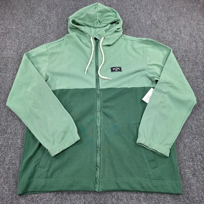 Sudadera con Capucha Billabong Abner Cremallera Bloques de Color Sudadera con Capucha Para Hombre Verde Mediana Nueva con Etiquetas Foto 1 de 4