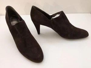 Stuart Weitzman STANDIN scarpe scamosciate marrone scuro taglia 10 (KS5) - Foto 1 di 15