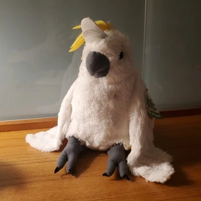 Wild Republic CK Cacatúa Peluche Pájaro Loro Realista 12" Blanco Cremoso Gris  Foto 1 de 4