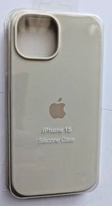 iPhone 15 Schutzhülle Silicone Case Beige Sicherheit Modern Zubehör Prallschutz - Bild 1 von 4