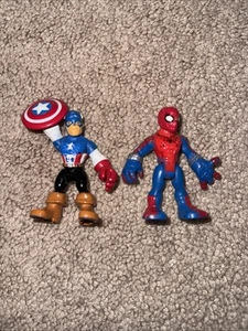 Playskool Marvel Super Hero Spider-Man y Capitán América 2012 2,5"" - Imagen 1 de 2