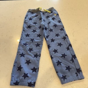 Mini Boden Boys 7Y Straight Leg Jogger Sweatpants Star Blue Navy Embroidered Dog - Picture 1 of 6