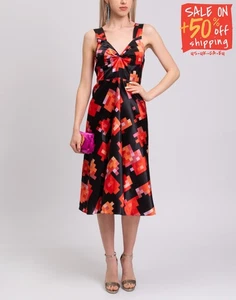 Vestido midi satinado MARNI IT38 US2 UK6 S multicolor patrón de píxeles PVP €1100 - Imagen 1 de 7