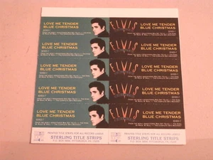 ELVIS PRESLEY~LOVE ME TENDER~AZUL NAVIDAD~MEGA RARO~~ TIRAS DE TÍTULO - Imagen 1 de 1