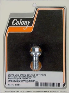 LÍNEA DE FRENO CROMADA PERNO BANJO 3/8-24 HARLEY PINZAS F/R - Imagen 1 de 1