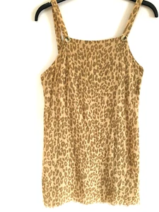 Vestido de verano con dobladillo deshilachado de algodón estampado de leopardo Ganda talla S UK 10 - Imagen 1 de 8