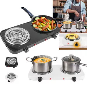 Portable Electric Stove Single/Dual Burner Travel Compact Small Hot Plate Dorm - Picture 1 of 44