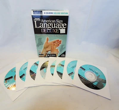 American Sign Language Deluxe Edition Instant Immersion WIN/MAC 8-CD ROM - Image 1 of 4