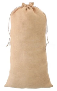 Bolsas de arpillera de 14"" x 26"" con cordón de yute natural - bolsa bolsa 14x26 pulgadas - Imagen 1 de 6