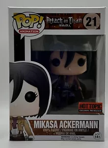 Funko Pop! Attack On Titan MIKASA ACKERMANN #21 RARE Hot Topic Pre Release - Picture 1 of 8