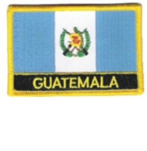 PARCHE BORDADO BANDERA GUATEMALA CON NOMBRE - PLANCHADO - NUEVO 2,5 X 3,5" - Imagen 1 de 1