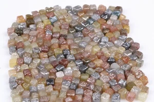 20pcs 3.0mm Natürlich Roh Diamanten Cub,Grobem Uncut Kiste Diamant,Kongo Würfel - Bild 1 von 6