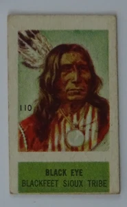 Black Eye Blackfeet Sioux Tribe #110 1949 Topps X-Ray Round Up Card #826-6 - Picture 1 of 5