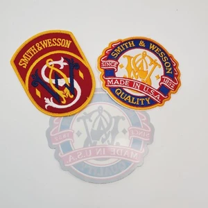 Lot: Vintage Smith & Wesson S&W 2-Patches and 1-Window Sticker Badge/Circle Logo - Picture 1 of 14