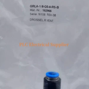 1X New FESTO GRLA-1/8-QS-8-RS-B One-Way Flow Control Valve 162966 Fast Shipping - Picture 1 of 6
