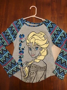 Girls Frozen Elsa Shirt Size 7 - Picture 1 of 3