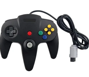 Joystick controlador con cable para consola de videojuegos Nintendo 64 N64 - NEGRO - Imagen 1 de 1