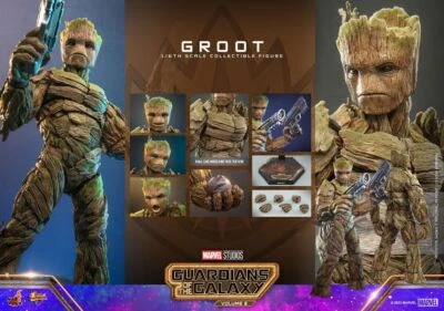 Hot Toys Guardians of the Galaxy 3 MMS706 GROOT 1/6 Action Figure Collectible  - Image 1 of 4