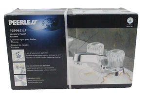Peerless P299621LF Lavatory Faucet Chrome Dual Knob Pop-Up Drain * New in Box - Picture 1 of 10
