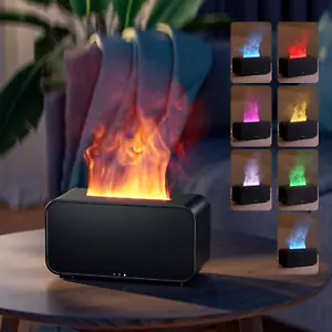 7 Colors Changing Essential Oil Diffusers Humidifiers Colorful Flame Fire - Picture 1 of 11