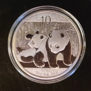2010 Chinese Panda Mint Temple Rare Vtg Bullion-999 Silver 1 Oz Ounce Round Coin - Picture 1 of 2
