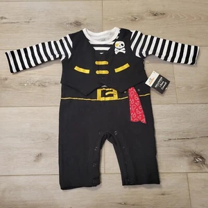 Infant Toddler Halloween 1pc Pirate Coverall Outfit Crawler Costume 0-3M - Picture 1 of 3