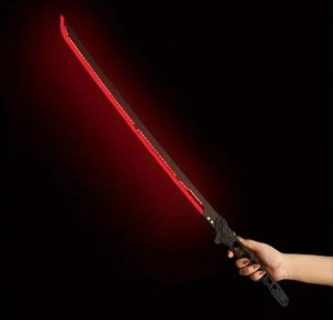 Futuristic Sci-fi Carbon Fiber Katana With Acrylic Blade And Bright Red LED - Picture 1 of 5