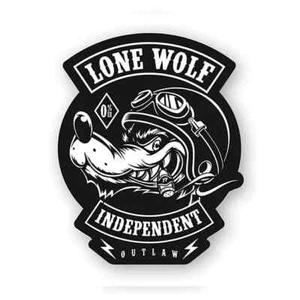LONE WOLF Independent Outlaw Sticker Aufkleber - Biker Motorrad Club Chopper - Bild 1 von 3